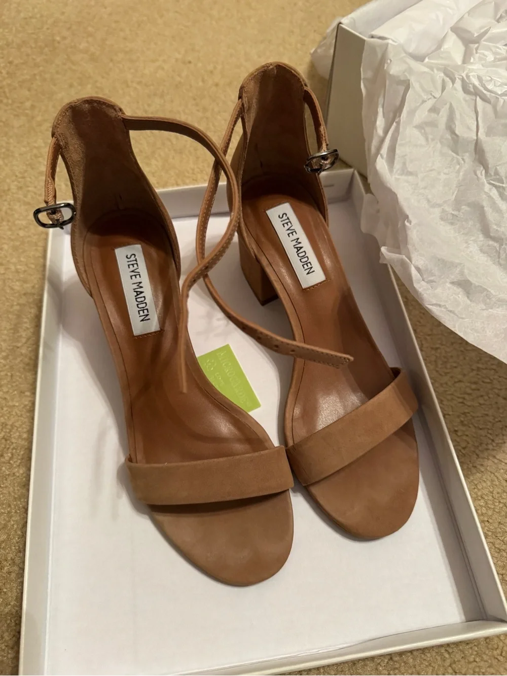STEVE MADDEN IRENEE TAN NUBUCK SIZE 6